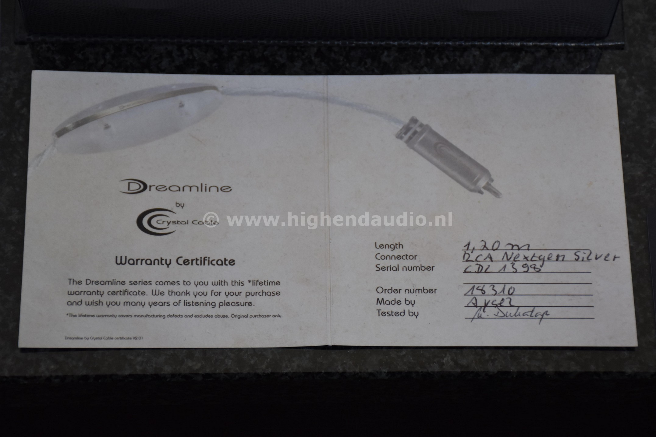 CrystalCable-CrystalDigit-Dreamline-1,2m-CDL1398-certificate_wm